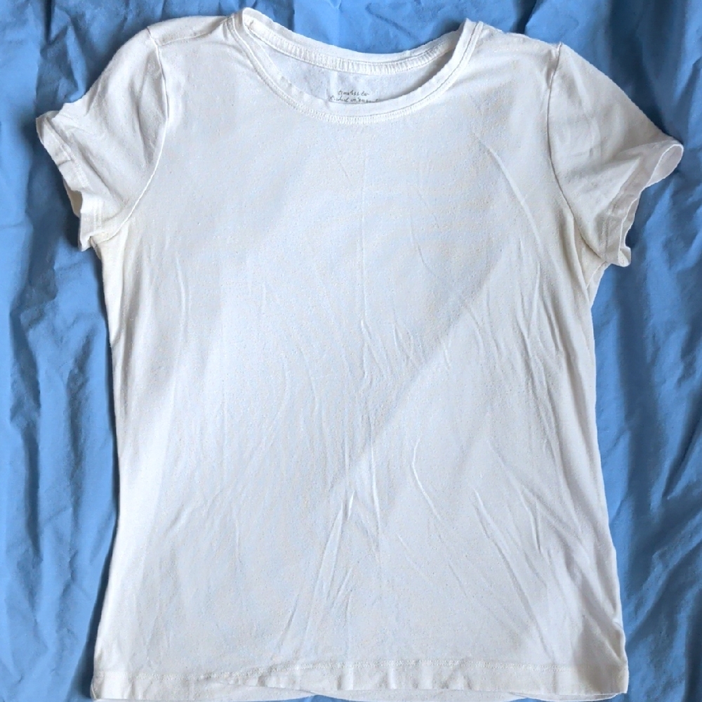 Banana Republic Cream Short Sleeve Tee